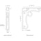 Ekena Millwork Orleans Wrought Iron Bracket, (Triple center brace), Antiqued Silver 2"W x 12"D x 15"H BKTM02X12X15TOLASV - alternate 8
